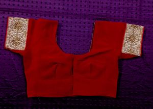 ♥️ With Gold Design Beautiful Blouse