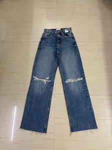 Trendy Ripped Wide Leg Jeans for Women