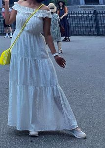 White Off-Shoulder Maxi Dress