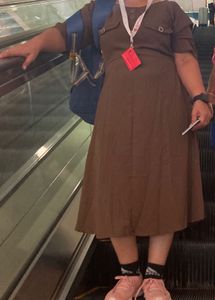 Brown A-Line Dress