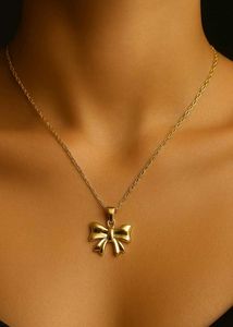 18k Gold Plated Bow Pendant