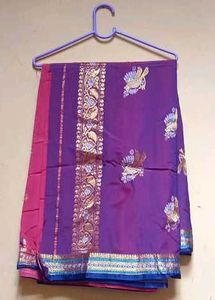 Purple Silk Saree