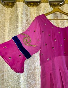Pinkish Purple Ethnic Gown