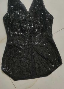Sparkling Sequin halter neck top