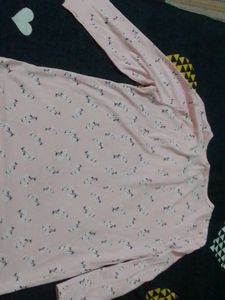 Pink Floral Long Sleeve Top