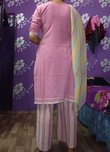 Pink Embroidered Kurta Set