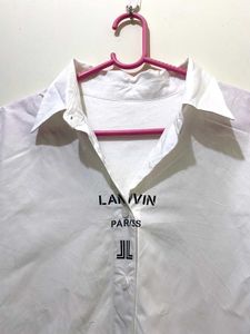Lanvin Paris White Button-Down Shirt