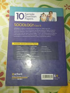 CBSE Sociology Class 12 - Sample Papers