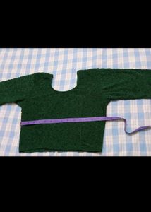 Elegant Green Velvet Blouse