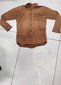 Stylish Brown Patterned Shirt