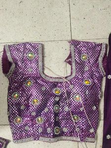 Purple Embellished Lehenga