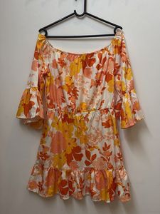 Floral Off-Shoulder Mini Dress
