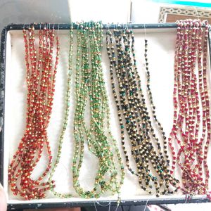 Conbo Of Five Red&amp;Gold Mix Cristal Mala.