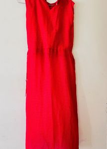 Red Sleeveless Dress
