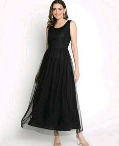 Black Lace Top Tulle Dress
