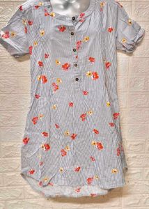 Floral Flower 🌺 Mini Cotton 👗 Dress