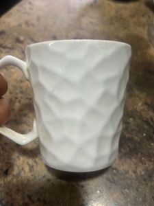 White Textured Mug