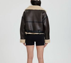 savanna Faux Leather Aviator Jacket