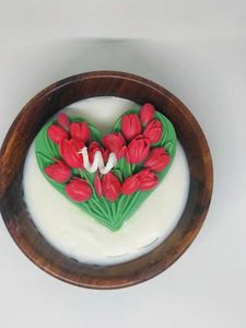 Heart Tulip Candle