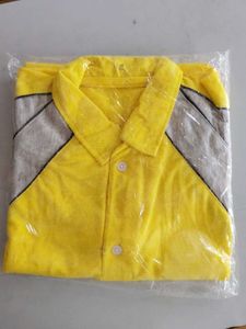 Yellow &amp; Gray Polo T Shirt