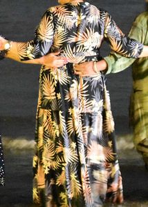 Tropical Print Maxi Dress