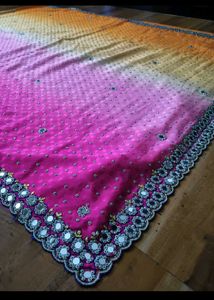 Mirror Work Multi colour Saree