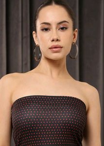 Stylish Black Polka Dot Tube Top