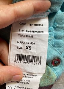 Remanika Blue Graphic T-Shirt – Size XS (with tag)