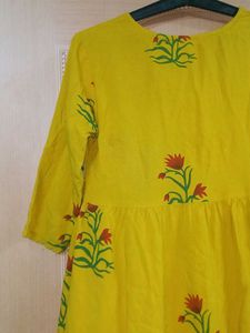 Yellow Aline Kurta