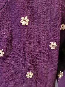 Wine Colour Indowestern Shrug