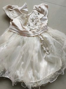 Cute Creamy White Party Dress