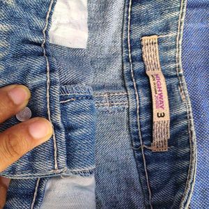 Embroidered Denim Shorts