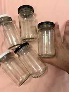 Set Of 5 Glass Jars