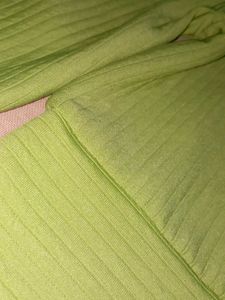 Green Tie-Front crop top