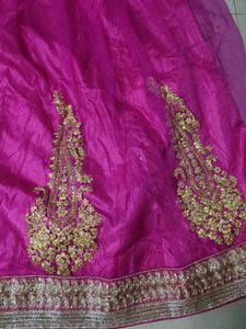 Pink Colour Lehenga Choli Without Dupatta