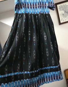 Ikkat Cotton Long Kurta