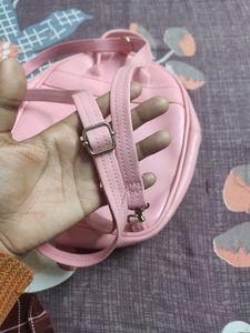 MINI PINK COLOUR CUTE LEATHER BAGPACK FOR KIDS
