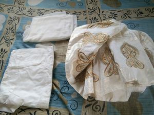 Gown With Shawl And Pant