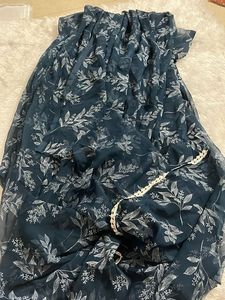 Blue Georgette Saree