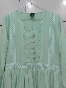 Mint Green Lace Detail Dress