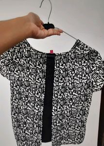 Party Wear Black And White Crop Top