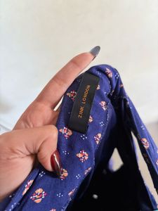 Blue Floral Sleeveless Dress