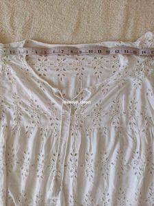 White Eyelet Tunic Top
