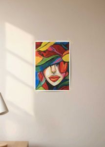 Colorful Abstract Face Art