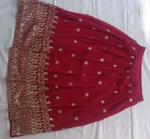 Wine Maroon Embroidered Lehenga Choli