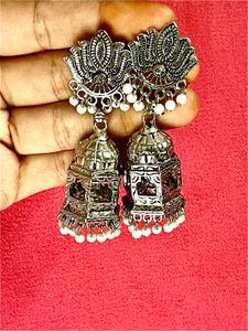 Beautiful Traditional Oxidized Jhumka Earrings🌸