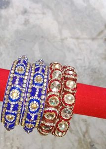 Embellished Bangles - Set of 4