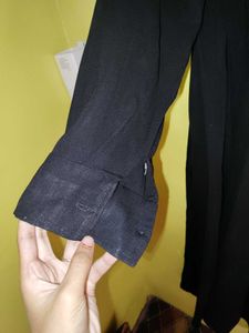 Elegant Black front open Abaya