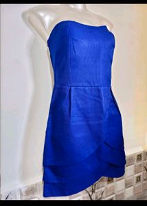 Size Small Blue Strapless Mini Dress