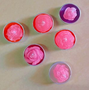 Tea Light Rose Shaped Candle